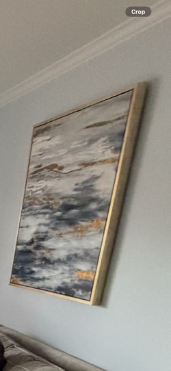 Wall Art Painting Gold Navy