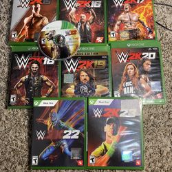 2K WWE 2K12 - 2k23 9 game Lot Bundle Xbox One/360 Wrestling Manuals Included