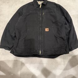 Vintage Carhart Denim Sherpa Jacket sz XL