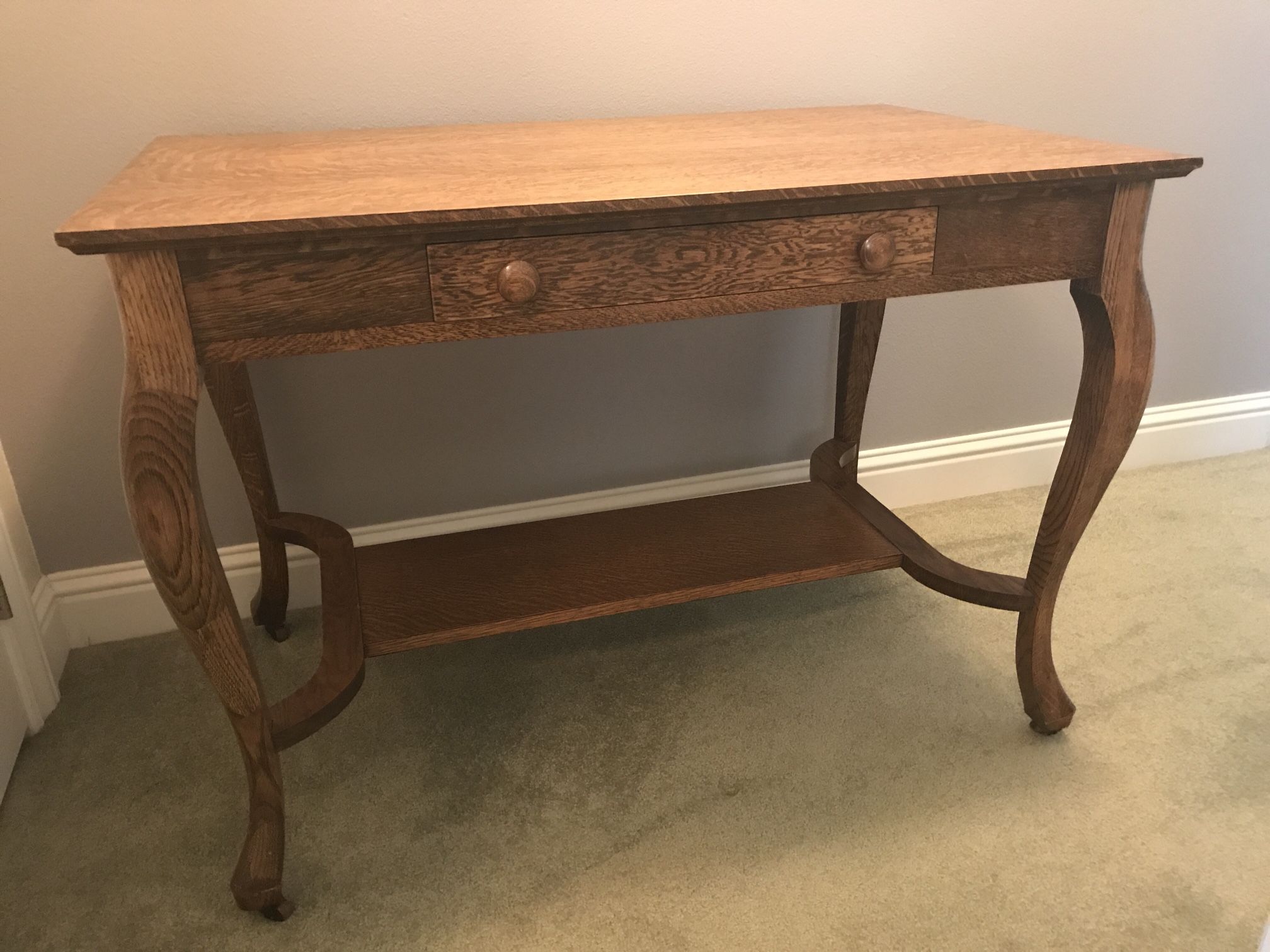 French Provincial Style “Oak Table By Piqua”