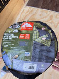 2 Ozark Trail Oversized Sleeping Bags – 30°F Cool Weather, 40" x 80" (Pair)