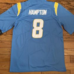$40 Hampton, McConkey Navy white and gold Justin Herbert  Hampton, Herbert, McConkey Los Angeles  Chargers jersey