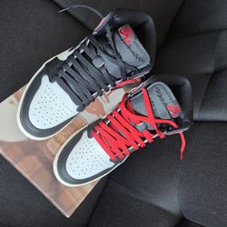 Jordan 1 Black Toe Reimagined (Size 8)