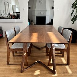 Mid century modern Dining Table and 4 Chairs MCM