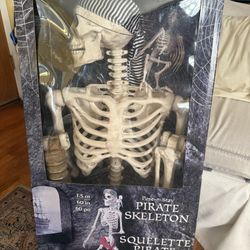 Skeleton New Pirate 6 Feet Halloween 