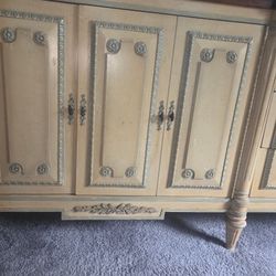  Antique French Provincial Triple Dresser