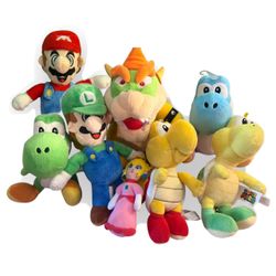 Nintendo Super Mario Plush Toy 8pc lot 