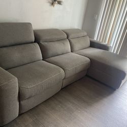 Sofa L Recliner USB Charging Port 