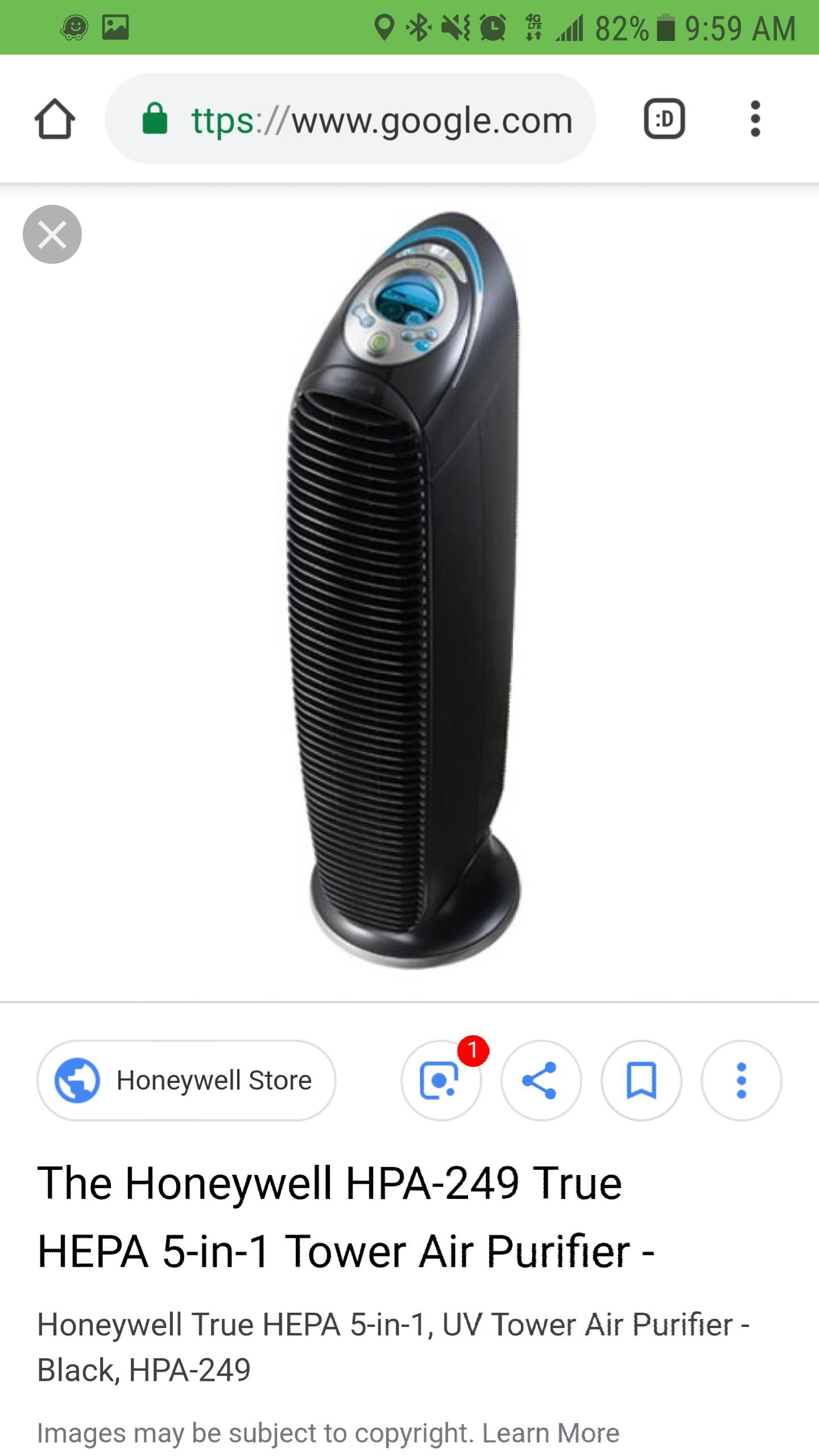 Honeywell air purifier 5 in 1