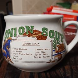 Vintage Onion Soup Recipe Mug