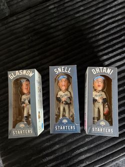All 4 Dodgers "Starters" Series bobbleheads