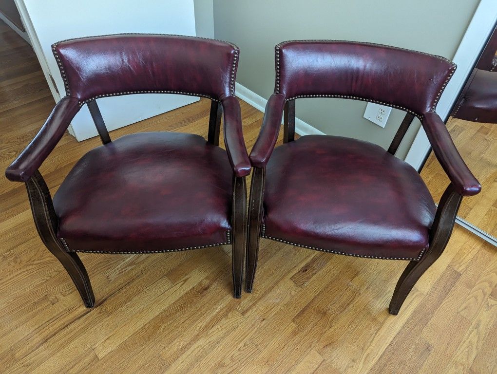 Padded Leather Chairs