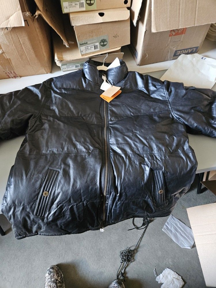 Timberland Leather Jacket 3XL 300ea