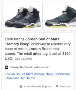 Jordan Son Of Mars Armory Navy Edition...!!!