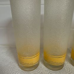 Culver Ltd High Ball Frosted Yellow Glasses (set of 5)