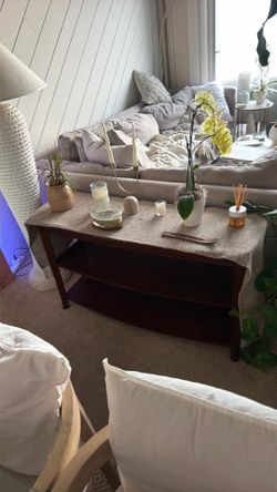 Wood side table