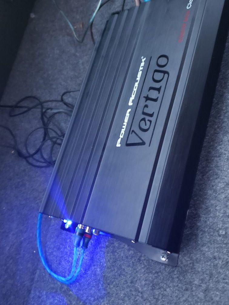 Power Acoustik Vertigo 6000watt Amp & Bass Knob $180