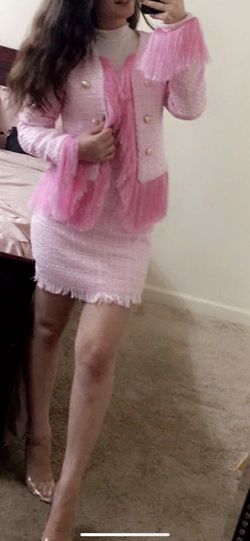 Two piece blazer pink dress