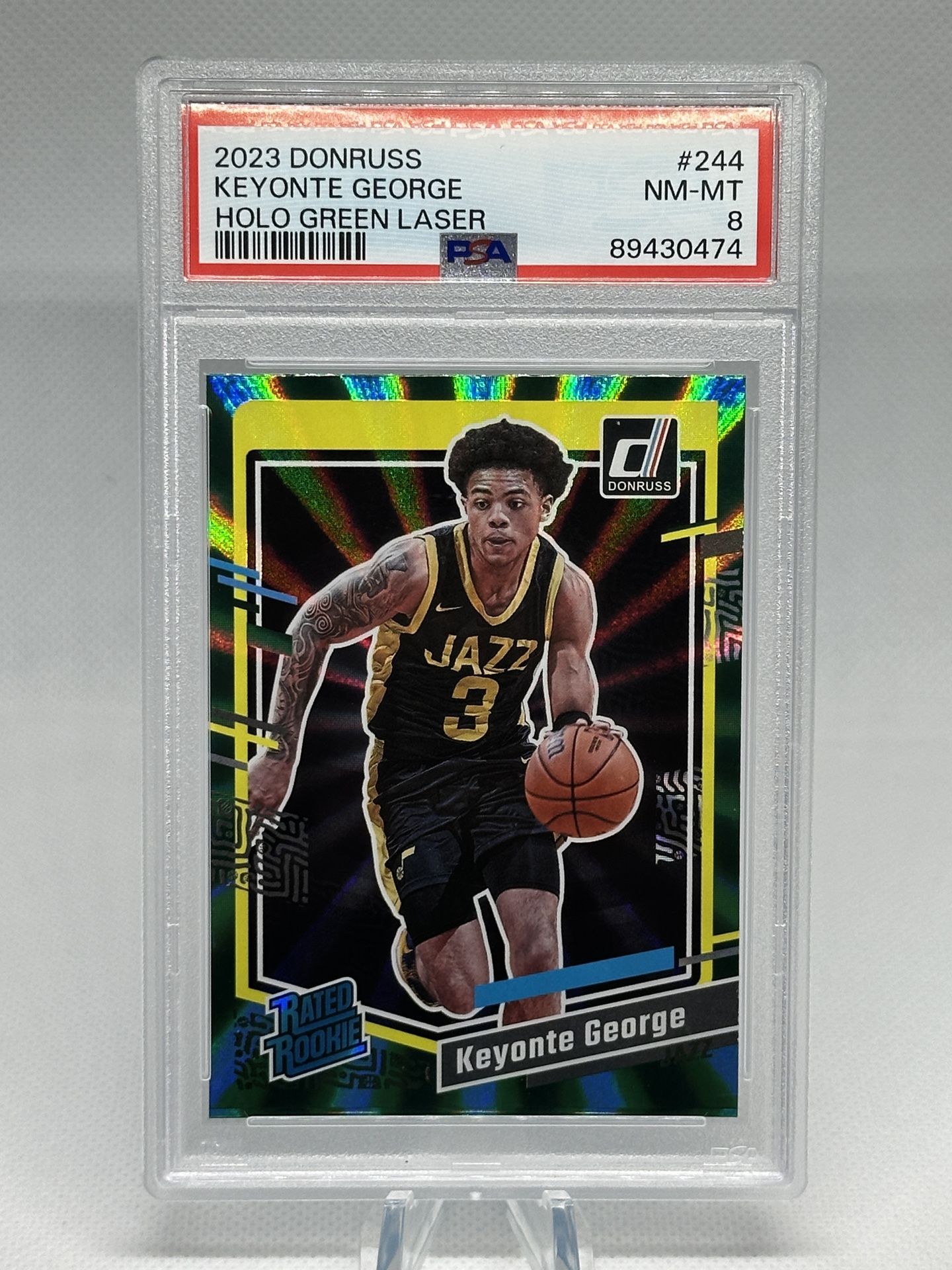 2023 Donruss Keyonte George #244 Holo Green Laser