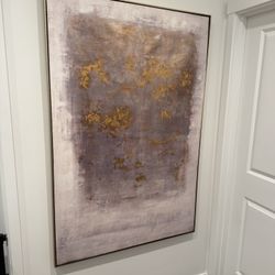 Large Framed Abstract Canvas Artwork