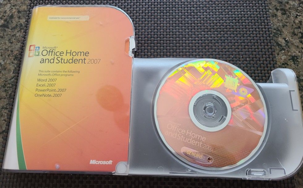 Microsoft Office Home and Student 2007 with license