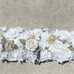 6 Foot White Artificial flower Garland