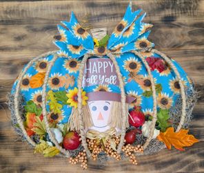 Beautiful scarecrow wreath
