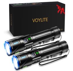 Brand New 2 Pack Rechargeable High Lumen  Flashlight