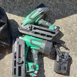 Metabo 30 Degrees Framing Nailer kit & Duplex Nailer 