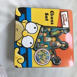 The Simpson s 3D Chess Set With Tin Collector Box. New. 1998