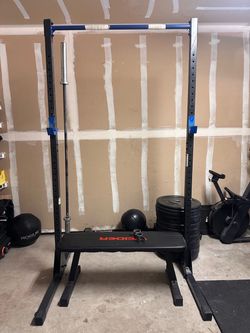 Squat rack and bench