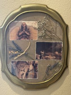 Vintage Gold Picture Frame With Angels