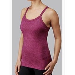 LULULEMON Hot Pink Floral Hydrangea Racerback Ujjayi Tank Top