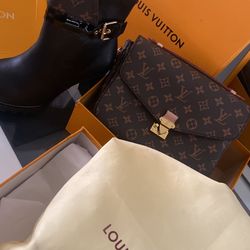 Louis Vuitton bag and boots for sale winter collection boot size 38 US Size 7