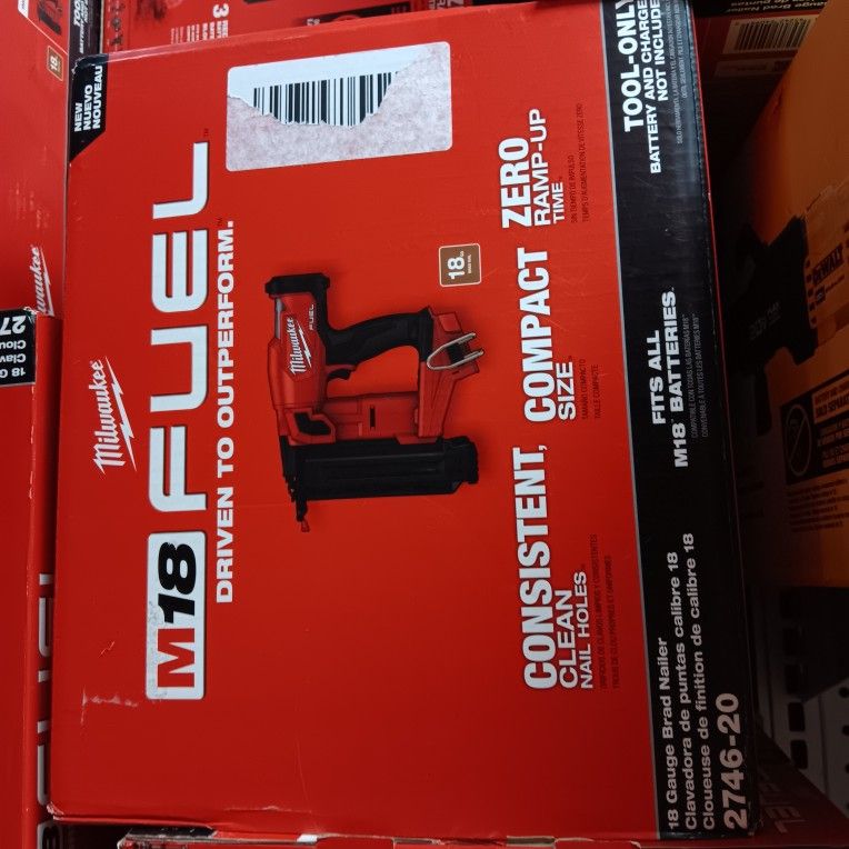 Milwaukee New 18ga Brad Nailet 18M Fuel Brushless 