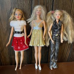 Lot of 3 - Y2K Vintage Barbie Dolls 2003-2010