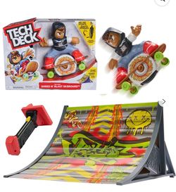 NEW Tech Deck Shred N Blast SK8Board Flywheel Vehicle  Toy Skateboard Ramp