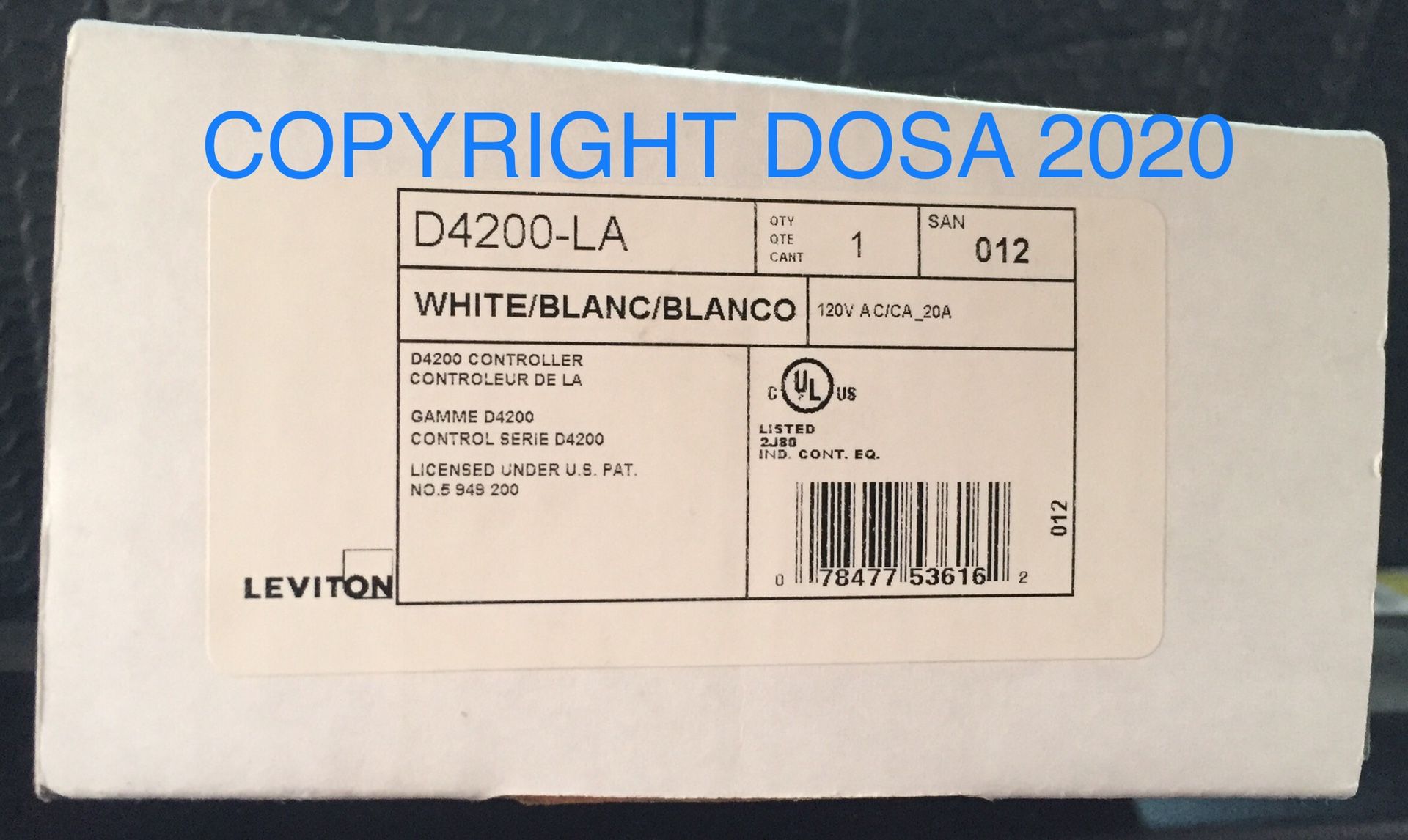 Leviton D4200 Program Light Controller, 012-D4200-LA