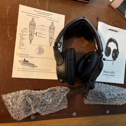 Bose A20 Aviation Headset with Bluetooth & Dual Plug Cable
