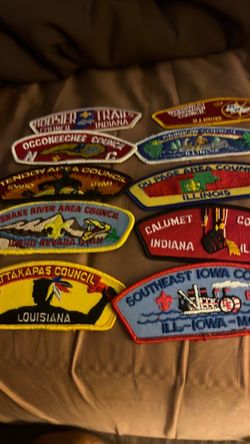 25 Boy Scout Shoulder Council Strips