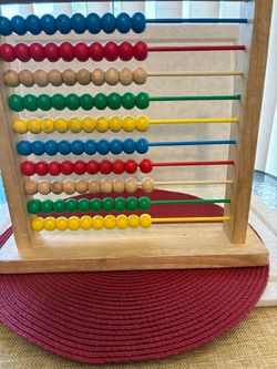 melisa and Doug classic wooden Abacus 12.5 inches tall