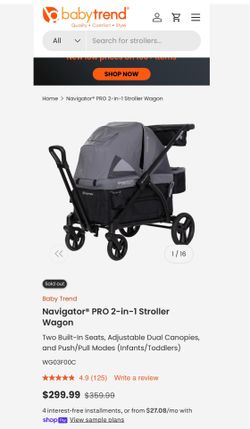 Baby trend Navigator® PRO 2-in-1 Stroller Wagon