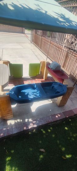 Playtime Patio and Kids Outdoor Playhouse Step2 brand