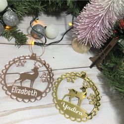 Christmas Personalized Round Acrylic Ornaments - Multiple Design