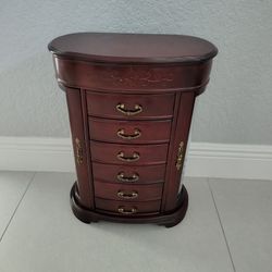 Cherry Oak Antique Jewelry Box