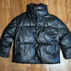 Faux Leather Puffer 