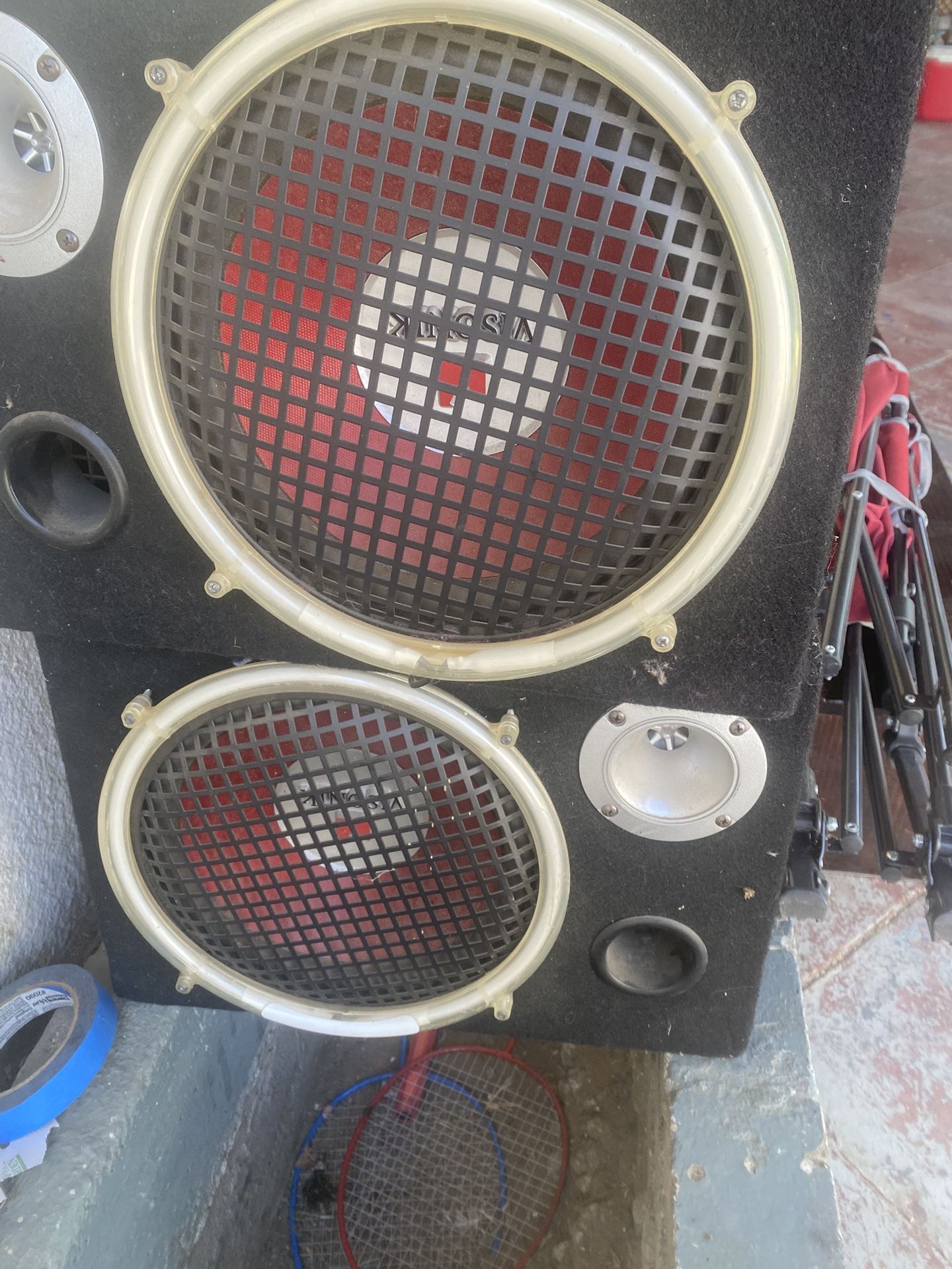 10 speakers two of them in the box Walmart brand