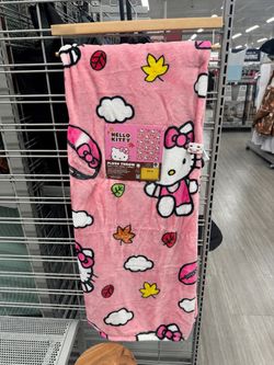 Hello Kitty Pink Football Throw Blanket
