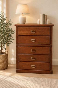 Five-Drawer Wood Dresser / Chest of Drawers