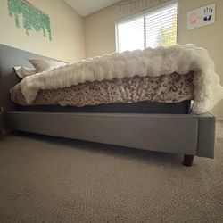 Twin bed frame and mattress